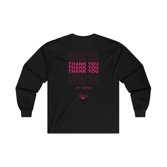 Thank You Long Sleeve - Black/Rose
