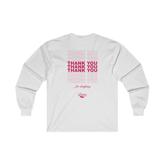 Thank You Long Sleeve - White/Rose