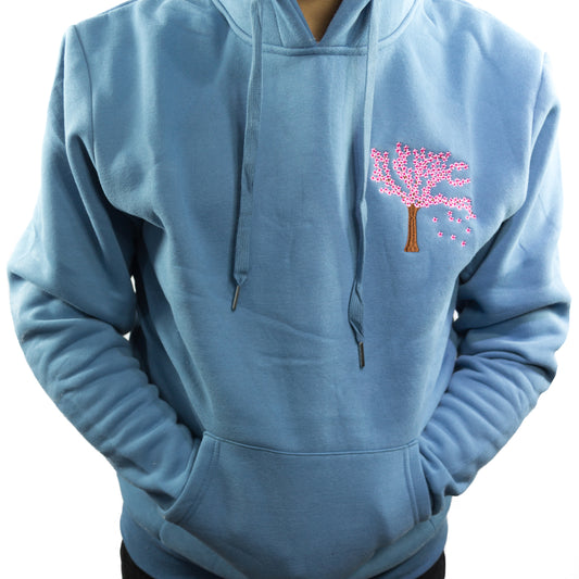 Cherry Blossom Blue Hoodie