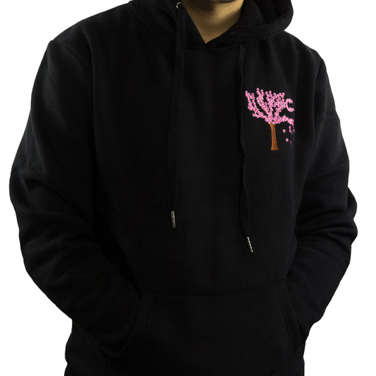 Cherry Blossom Black Hoodie