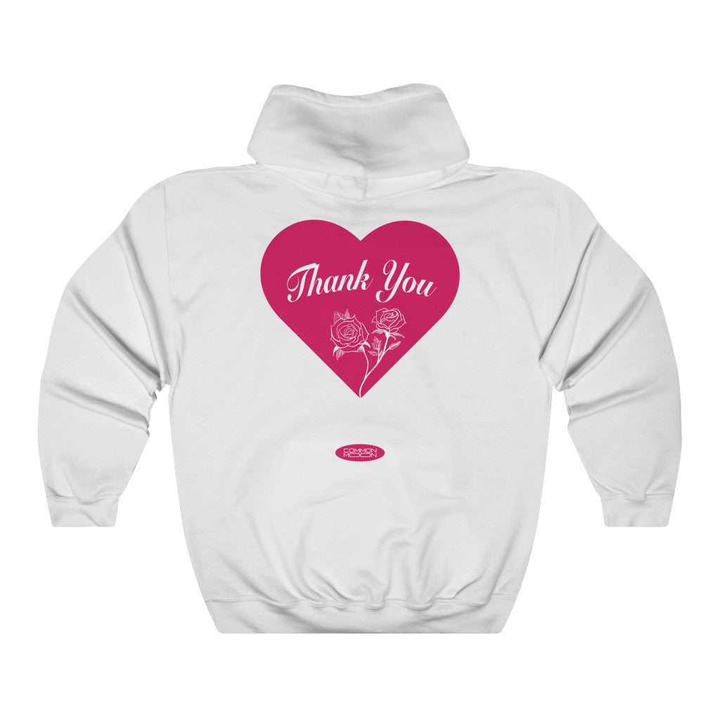 Thank You Rose Hoodie - White